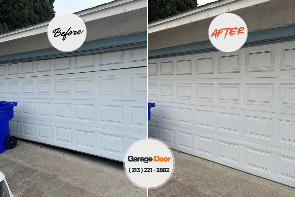Before and after: garage door repair Newport News, VA
